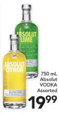 Pete's Fresh Market 750 mL Absolut VODKA offer
