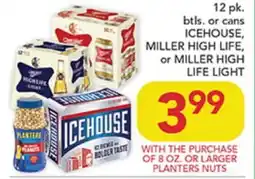 Pete's Fresh Market ICEHOUSE, MILLER HIGH LIFE, or MILLER HIGH LIFE LIGHT offer