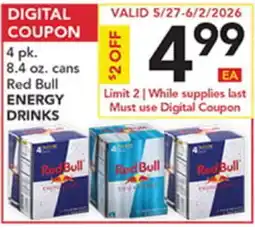 Pete's Fresh Market 4 pk. 8.4 oz. cans Red Bull ENERGY DRINKS offer