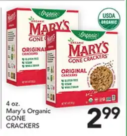 Pete's Fresh Market Mary's Organic GONE CRACKERS offer