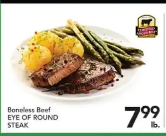 Pete's Fresh Market Boneless Beef Eye Of Round Steak offer