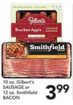 Pete's Fresh Market 10 oz. Gilbert's SAUSAGE or 12 oz. Smithfield BACON offer