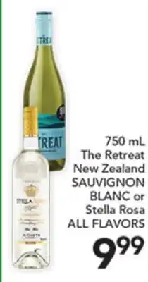 Pete's Fresh Market 750 mL The Retreat New Zealand SAUVIGNON BLANC or Stella Rosa ALL FLAVORS offer