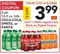 Pete's Fresh Market 6 pk. 16.9 oz. btls. COCA-COLA, SPRITE, or FANTA offer