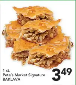 Pete's Fresh Market Pete's Market Signature BAKLAVA offer