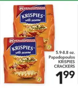 Pete's Fresh Market 5.9-8.8 oz. Papadopoulos KRISPIES CRACKERS offer