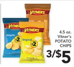 Pete's Fresh Market 4.5 oz. Vitner's POTATO CHIPS offer