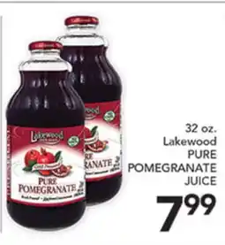 Pete's Fresh Market 32 oz. Lakewood PURE POMEGRANATE JUICE offer