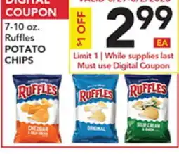 Pete's Fresh Market 7-10 oz. Ruffles POTATO CHIPS offer