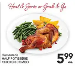 Pete's Fresh Market Homemade HALF ROTISSERIE CHICKEN COMBO offer