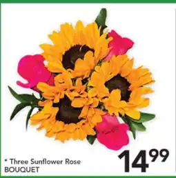 Pete's Fresh Market Three Sunflower Rose BOUQUET offer