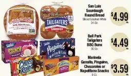 Big Saver Foods San Luis Sourdough Round Bread Tailgaters BBQ Buns offer