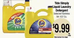 Big Saver Foods Tide Simply Liquid Laundry Detergent offer