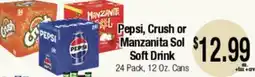 Big Saver Foods Pepsi, Crush or Manzanita Sol Soft Drink offer