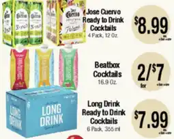 Big Saver Foods Jose Cuervo Ready to Drink Cocktails offer