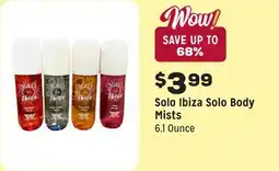 Grocery Outlet Solo Body Mists offer