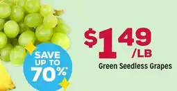 Grocery Outlet Green Seedless Grapes offer