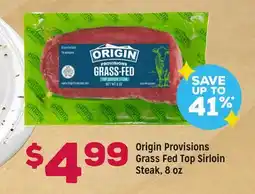 Grocery Outlet Origin Provisions Grass Fed Top Sirloin Steak offer
