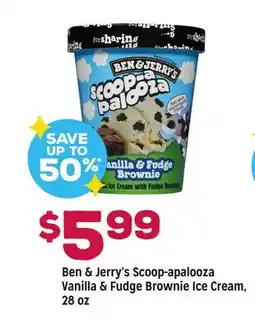 Grocery Outlet Ben & Jerry's Scoop-apalooza Vanilla & Fudge Brownie Ice Cream offer