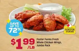 Grocery Outlet Foster Farms Fresh Whole Chicken Wings, Jumbo Pack offer
