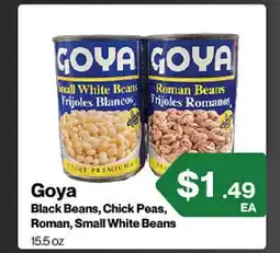 Market Place on Oakton Goya Black Beans, Chick Peas, Roman, Small White Beans offer