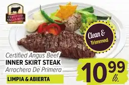 Cermak Fresh Market Certified Angus Beef INNER SKIRT STEAK offer