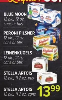 Cermak Fresh Market BLUE MOON, PERONI PILSNER, LEINENKUGELS, STELLA ARTOIS offer