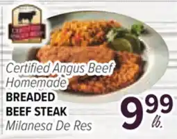 Cermak Fresh Market Certified Angus Beef Homemade BREADED BEEF STEAK offer