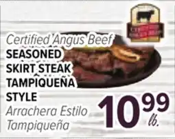 Cermak Fresh Market Certified Angus Beef SEASONED SKIRT STEAK TAMPIQUEÑA STYLE offer
