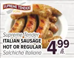 Cermak Fresh Market Supreme Tender ITALIAN SAUSAGE HOT OR REGULAR offer