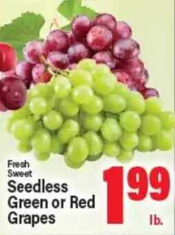 Angelo Caputo's Fresh Market Seedless Green or Red Grapes offer