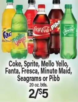 Angelo Caputo's Fresh Market Coke, Sprite, Mello Yello, Fanta, Fresca, Minute Maid, Seagrams or Pibb offer