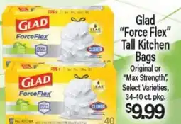 Angelo Caputo's Fresh Market Glad Force Flex Tall Kitchen Bags offer