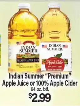 Angelo Caputo's Fresh Market Indian Summer Premium Apple Juice or 100% Apple Cider offer