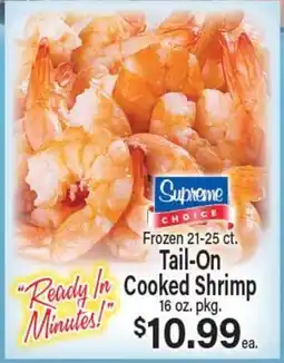 Angelo Caputo's Fresh Market Frozen 21-25 ct. Tail-On Cooked Shrimp offer