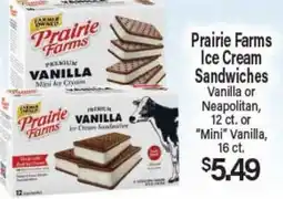 Angelo Caputo's Fresh Market Prairie Farms Ice Cream Sandwiches offer