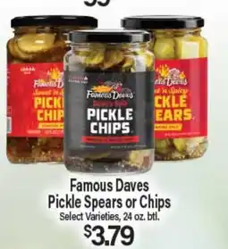 Angelo Caputo's Fresh Market Famous Daves Pickle Spears or Chips offer
