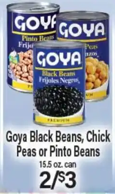 Angelo Caputo's Fresh Market Goya Black Beans, Chick Peas or Pinto Beans offer