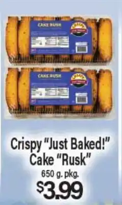 Angelo Caputo's Fresh Market Crispy Just Baked! Cake Rusk offer