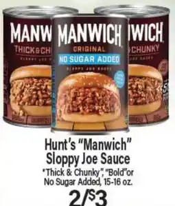 Angelo Caputo's Fresh Market Hunt's Manwich Sloppy Joe Sauce offer