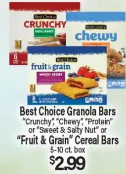 Angelo Caputo's Fresh Market Best Choice Granola Bars Crunchy, Chewy, Protein or Sweet & Salty Nut or Fruit & Grain Cereal Bars offer