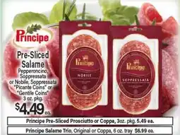 Angelo Caputo's Fresh Market Principe Pre-Sliced Prosciutto or Coppa, 3 oz. pkg. 5.49 ea offer