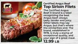 Sunset Foods Certified Angus Beef Top Sirloin Filets offer
