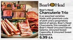 Sunset Foods Boar's Head Charcuterie Trio offer