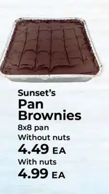 Sunset Foods Sunset's Pan Brownies offer