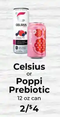 Sunset Foods Celsius or Poppi Prebiotic offer