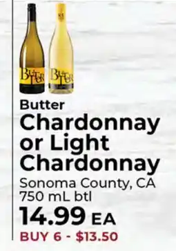 Sunset Foods Butter Chardonnay or Light Chardonnay offer