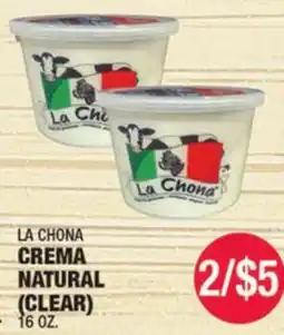 Carnicerias Jimenez LA CHONA CREMA NATURAL (CLEAR) offer