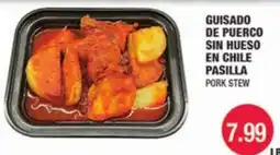 Carnicerias Jimenez GUISADO DE PUERCO SIN HUESO EN CHILE PASILLA PORK STEW offer