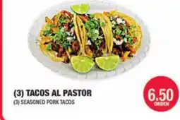 Carnicerias Jimenez (3) TACOS AL PASTOR (3) SEASONED PORK TACOS offer
